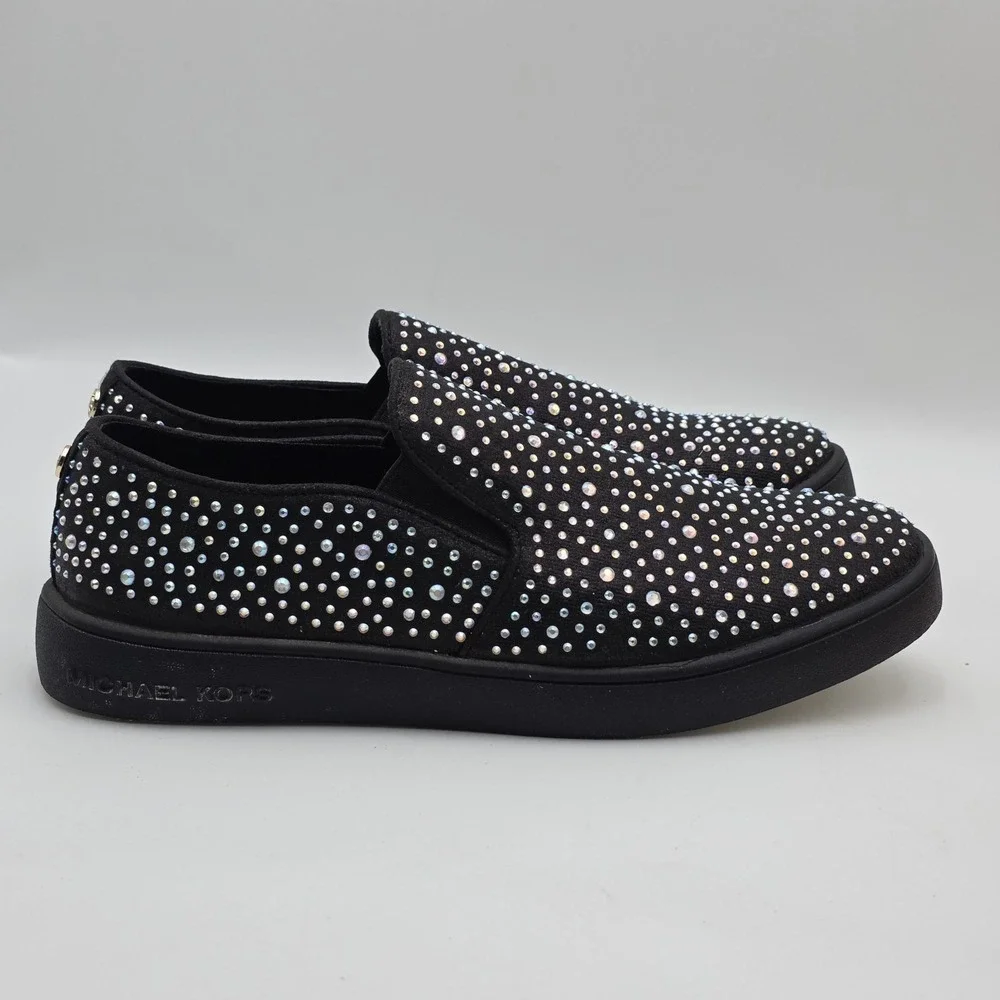 MICHAEL‎ KORS Girls 6Y Women 7.5-8  Jem Tiffany Embellished In Midnight Sparkle